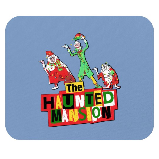 Vintage Disney Parks Hitchhiking Ghosts Christmas Lights Mouse Pads, The Haunted Mansion Christmas Mouse Pads
