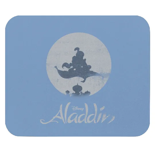 Disney Aladdin And Jasmine Magic Carpet Moon Silhouette Mouse Pads