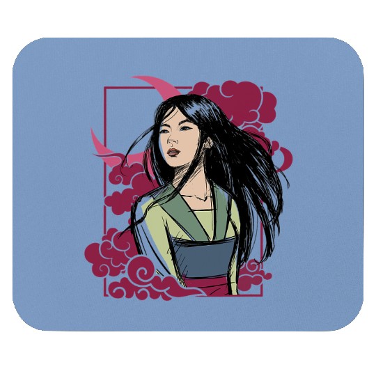 Disney Mulan Moon Portrait Front And Back Mouse Pads