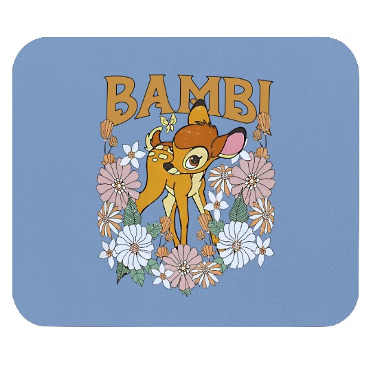 Bambi Mouse Pads, Disney Bambi Deer Mouse Pads, Bambi Birthday Gift, Disneyland Trip Mouse Pads, Disney Flower Mouse Pads