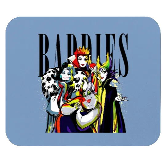 Disney Villians Baddies Graphic Design Maleficent Queen Cruella,Ursla Mouse Pads