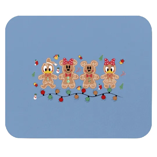 Vintage Disney Mickey Gingerbread Mouse Pads, Gingerbread Mickey and Friends