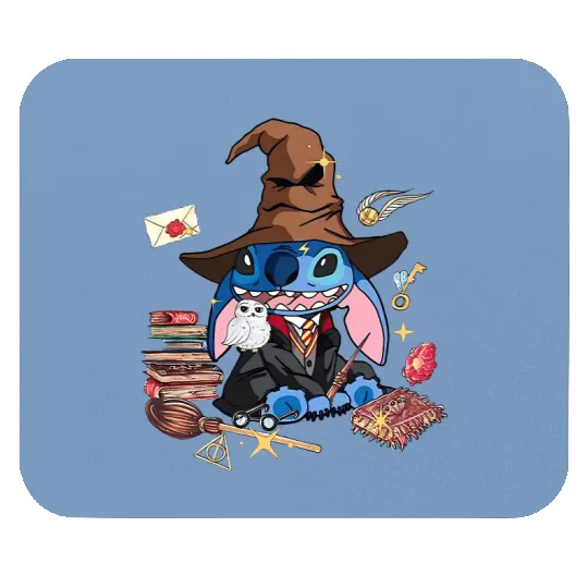 Stitch Witch Disney Trip Wizard Harry Potter Universal Studios Mouse Pads, Stitch Lover Gift