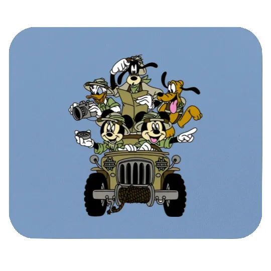 Mickey & Friends Animal Kingdom Safari Jeep Mouse Pads, Disney Mouse Pads