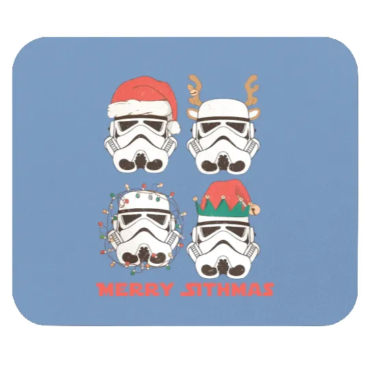Retro Star Wars Merry Sithmas Mouse Pads, Stormtrooper Christmas Mouse Pads, Vintage Star Wars Christmas Mouse Pads, Disney Star Wars Mouse Pads
