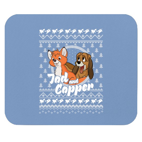 Disney The Fox and the Hound Christmas Tod And Copper Logo Mouse Pads