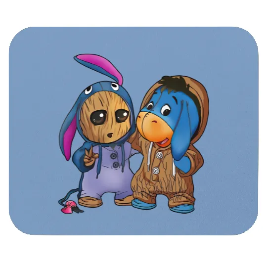 Disney Eeyore and Baby Groot Cute Friends Mouse Pads, Eeyore Unisex