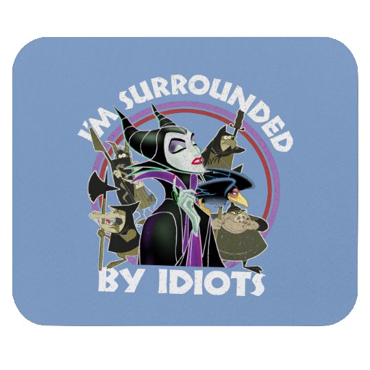Retro Disney Sleeping Beauty Villains Maleficent Surrounded By Idiots Mouse Pads, Magic Kingdom Mouse Pads