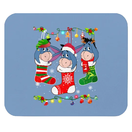 Disney Eeyore Christmas Socks Mouse Pads