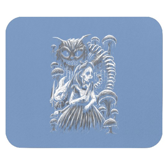 Alice in Murderland Mouse Pads | Gothic Alice in Wonderland Mouse Pads | Goth Disney Princess | Goth Cottagecore Clothing | Unisex Horror Mouse Pads