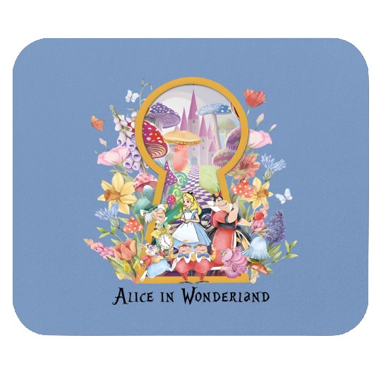 Alice In Wonderland Water Color  Mouse Pads,Retro Disney Mouse Pads, Disney World Mouse Pads,Disney Movie Mouse Pads, Disneyland Trip Mouse Pads