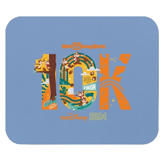runDisney Chipmunks Chip And Dale 10K Running Mouse Pads, Disney Marathon Weekend 2024, Disney Running Mouse Pads
