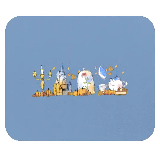 Vintage Disney Princess Belle  Color Mouse Pads, Beauty and the Beast Characters Unisex Mouse Pads, Disneyland Family Trip 2023 Mouse Pads