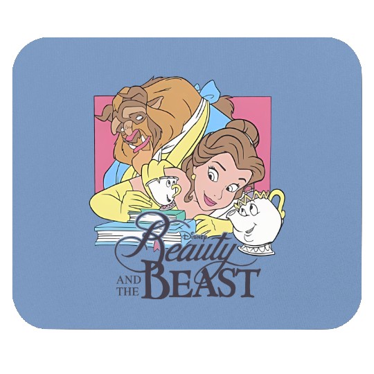 Retro Beauty and The Beast Mouse Pads, Disney Princess Mouse Pads, Belle Princess Mouse Pads, Disneyworld Mouse Pads, Disney Trip Mouse Pads, Disney Girl Mouse Pads