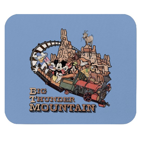 Colors Vintage Big Thunder Mountain Mouse Pads, Disney Big Thunder Mountain Railroad Mouse Pads, Magic Kingdom Mouse Pads, Frontierland Mouse Pads