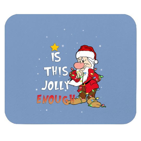 Disney Grumpy Dwarf Is This Jolly Enough Santa Costume Christmas Mouse Pads