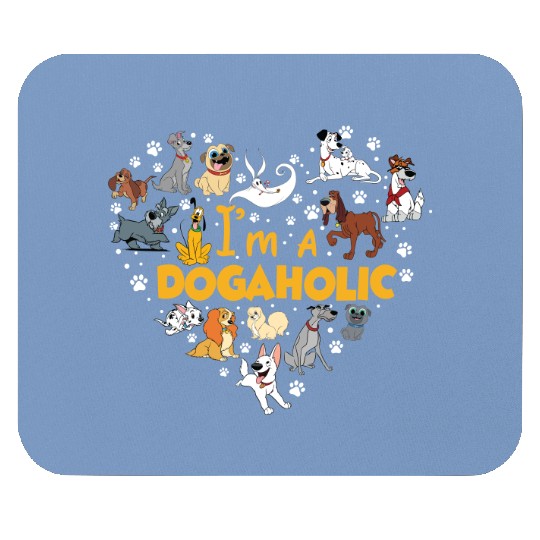 Disney Dogaholic Mouse Pads,  Disney 101 Dalmatians Dogs, Tramp Mouse Pads Lady Dog Mom Who Loves Disney Pluto Dog