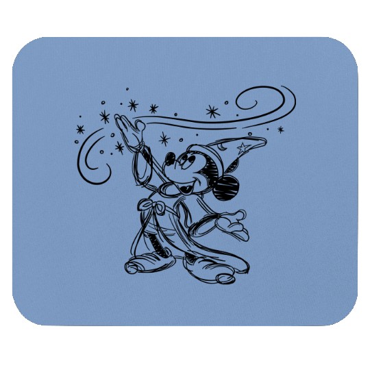 Sketched Sorcerer Mickey Mouse Pads, Matching Disney Mouse Pads, Classic Mickey Mouse Pads