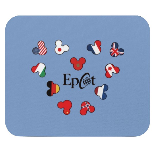 Epcot Mickey Flags Around the World Unisex Mouse Pads, World Showcase, Disney Magic Kingdom, Disney Epcot