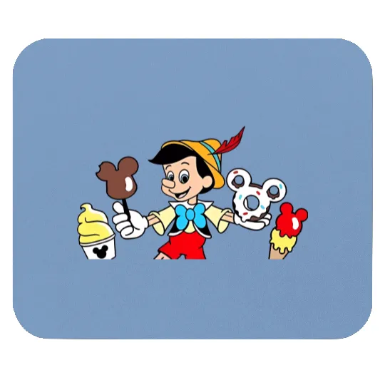 Pinocchio Snacks Mouse Pads, Disney Snacks Mouse Pads, Funny Disney Snacks Mouse Pads