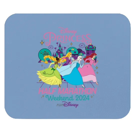 Rundisney Mouse Pads, Disney Princess Half Marathon Weekend 2024 Mouse Pads, Disney Marathon