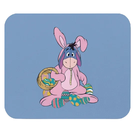Easter Eeyore Bunny Mouse Pads, Winnie the Pooh Easter Mouse Pads, Disney Eeyore Easter Mouse Pads, Easter Eggs Mouse Pads, Easter Rabbit Mouse Pads