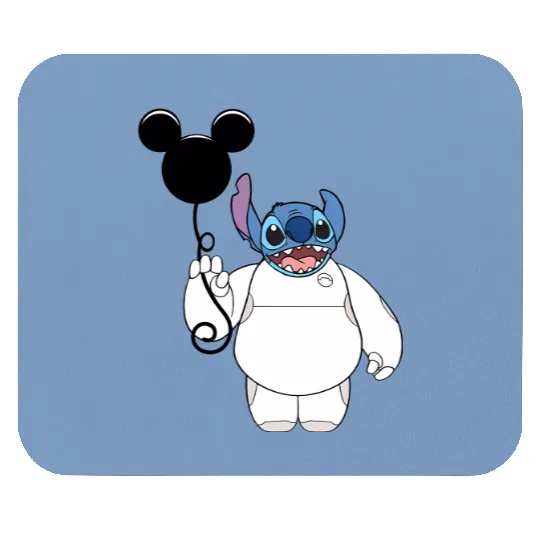 Disney Stitch and Baymax Body Balloon Mouse Pads
