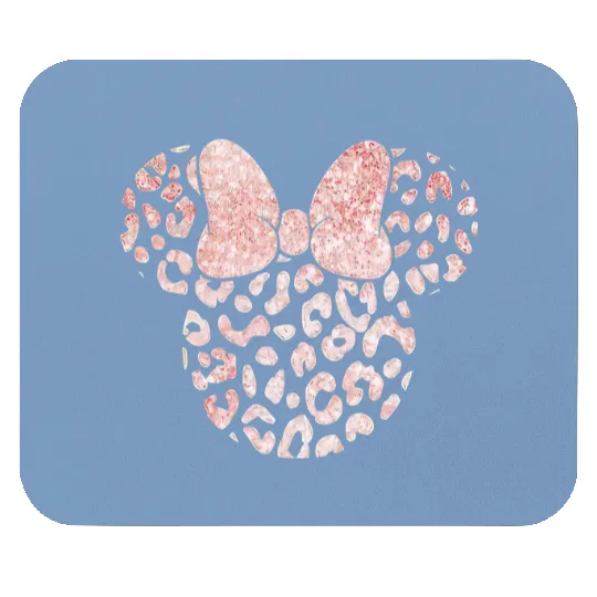 Glitter Minnie Cheetah Mouse Pads, Leopard Minnie Mouse Pads, Disneyworld Mouse Pads, Minnie Ear Mouse Pads