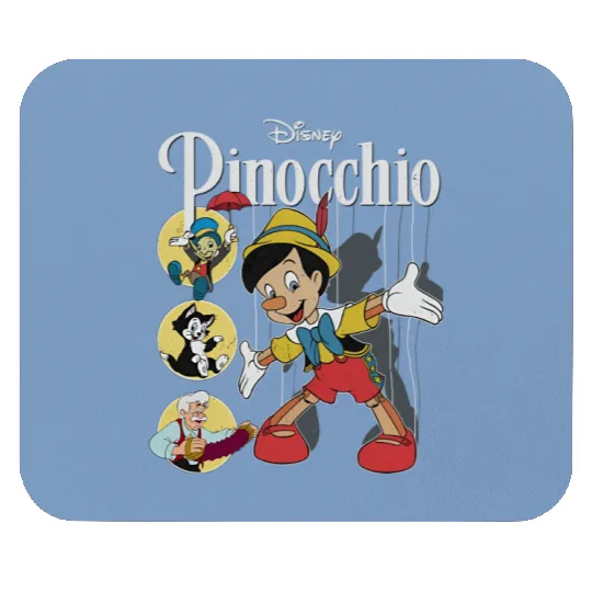 Pinocchio Vintage Movie Characters Group Shot, Disney Pinocchio Mouse Pads
