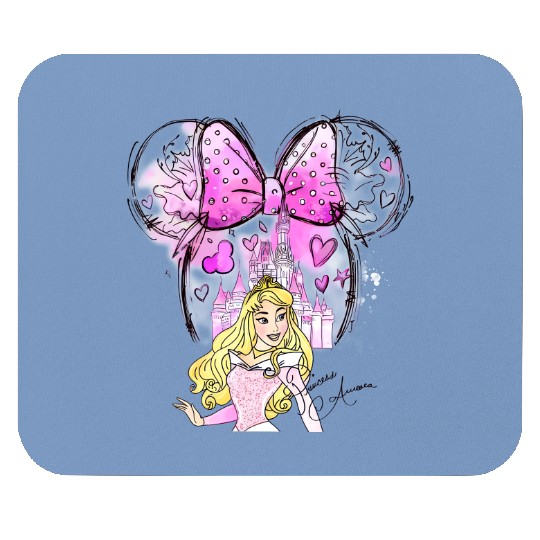 Aurora Princess Mouse Pads, Disney Princess Mouse Pads, Watercolor Disney Princess Mouse Pads