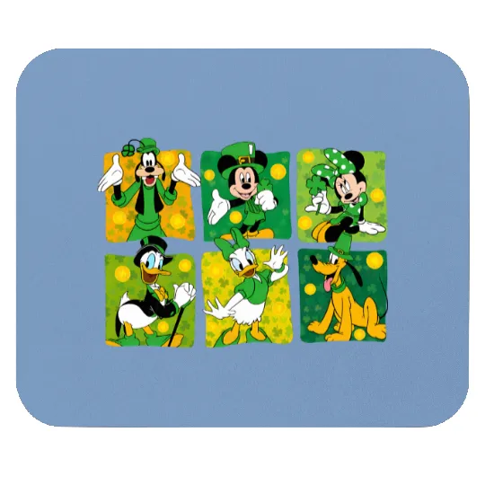 Disney Mouse & Friends St Patricks Day Mouse Pads, Disney Mickey Mouse Pads, Disney St Patrick's Day