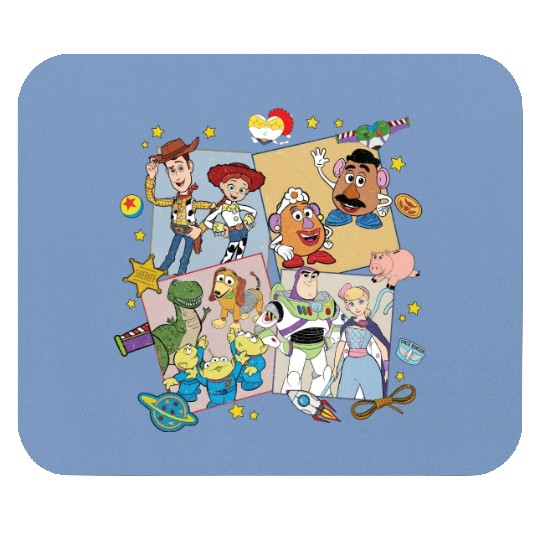 Retro Toy Story Mouse Pads, Disney Family Mouse Pads, Toy Story Friends tanks, Woody Jessie Buzz Lightyear, Aliens Slinky T-Rex