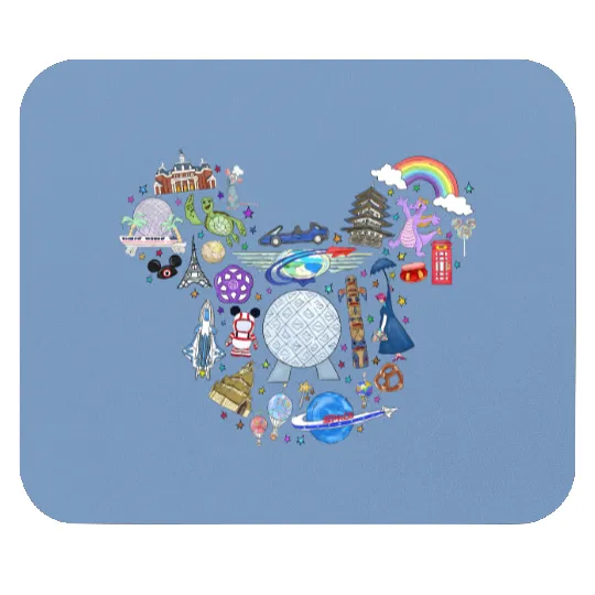 Disney Family Mouse Pads, Disney Trip Gifts, Disney Kids Mouse Pads, Epcot Disney Trip Mouse Pads, Disney Epcot Mouse Pads