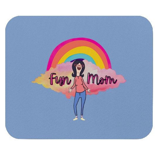 Boho Rainbow Bobs Burgers Linda Belcher Fun Mom Mouse Pads