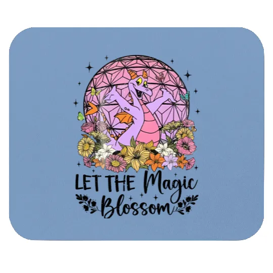 Disney Figment Dragon Mouse Pads, Magic Blossom Mouse Pads, Purple Dragon Mouse Pads