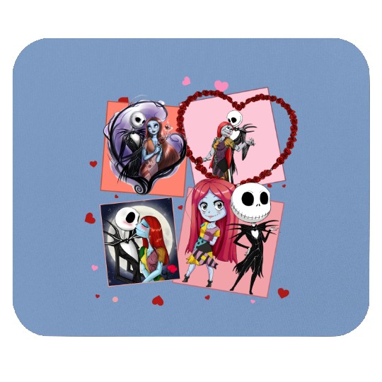 Jack and Sally Happy Valentine's Day Mouse Pads, Disney Valentines Mouse Pads