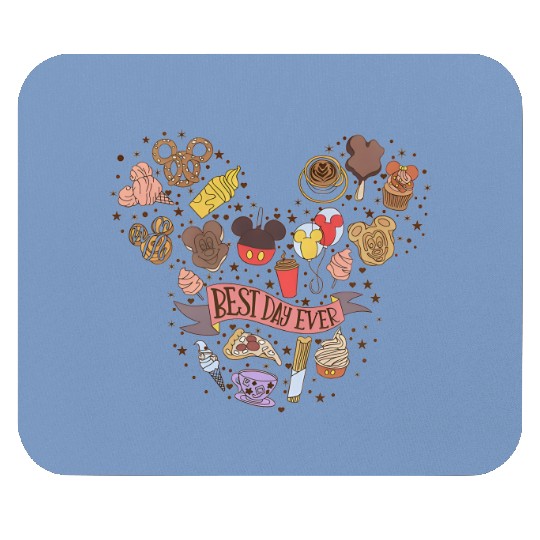 Disney Best Day Ever Snacks Mouse Pads, Disney Trip Mouse Pads