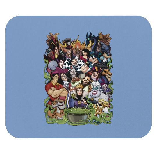 Disney Villains Group Collage Gaston Ursula Maleficent Mouse Pads