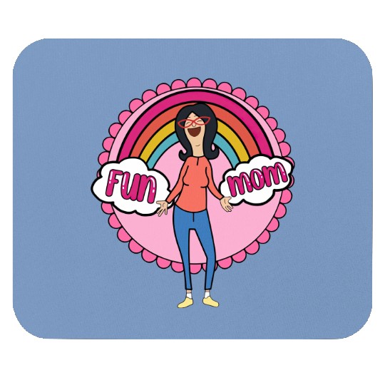 Boho Rainbow Bobs Burgers Linda Belcher Fun Mom Mouse Pads