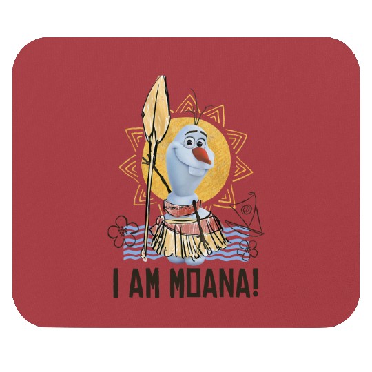 Funny Disney Olaf Presents Moana Mouse Pads, I Am Moana Bella Canvas Mouse Pads, Disney Vation Mouse Pads