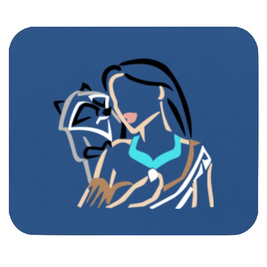 Pocahontas & Meeko embroidered Crewneck, Disney embroidered Mouse Pads