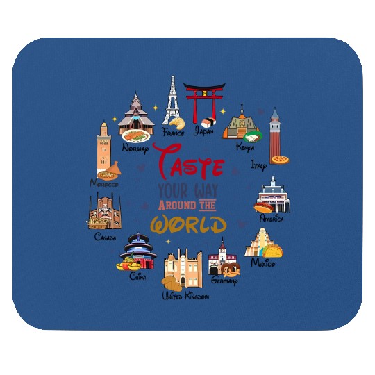 Disney Epcot World Showcase Countries Food Taste Your Way Around The World Mouse Pads
