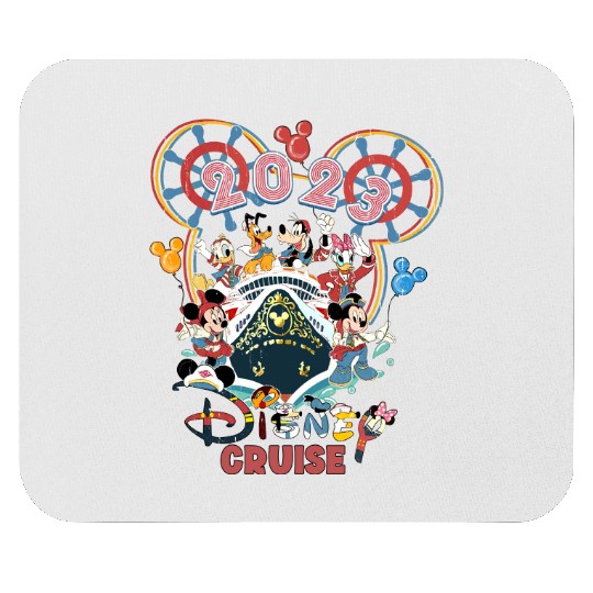 Disney Cruise 2023 Mouse Pads, Disney Pirate Mouse Pads, Disney Family Cruise Mouse Pads