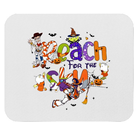 Reach For The Sky Mouse Pads, Disney Halloween Mouse Pads, Toy Story Halloween Mouse Pads