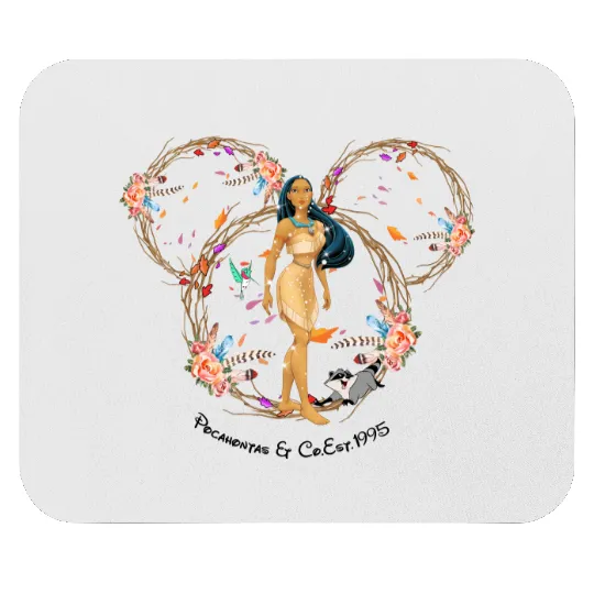 Disney Princess Mickey Head Mouse Pads, Pocahontas Mouse Pads