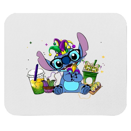 Disney Stichh Mardi Gras Mouse Pads,Coffee Peace Mouse Pads