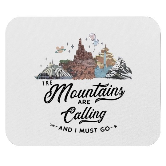 The Mountains Are Calling Mouse Pads | Disney Rides: Space, Thunder, Splash, Everest