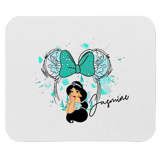 Princess Jasmine, Jasmine Mouse Pads, Watercolor Disney Castle Mouse Pads