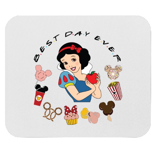 Disney Snow White Mouse Pads, Snow White Disney Snacks Mouse Pads, Disney Best Day Ever Snow White Mouse Pads
