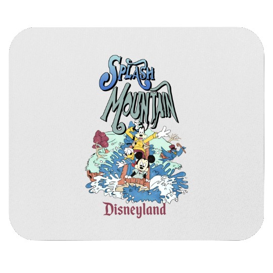 Retro Splash Mountain Mouse Pads, Mickey and Friends Mouse Pads, Disneyland Water Ride Mouse Pads
